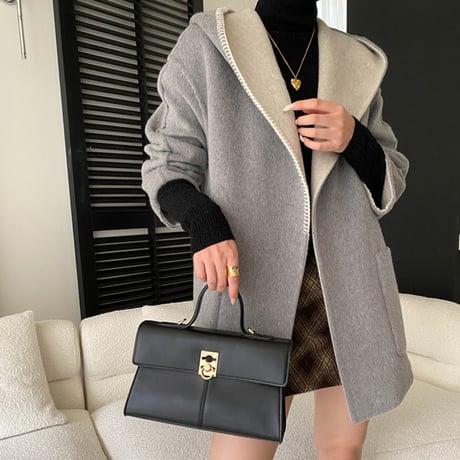 Layered Hood Wool Coat｜レイヤードフードウールミドルコート（5color）　 HA1048