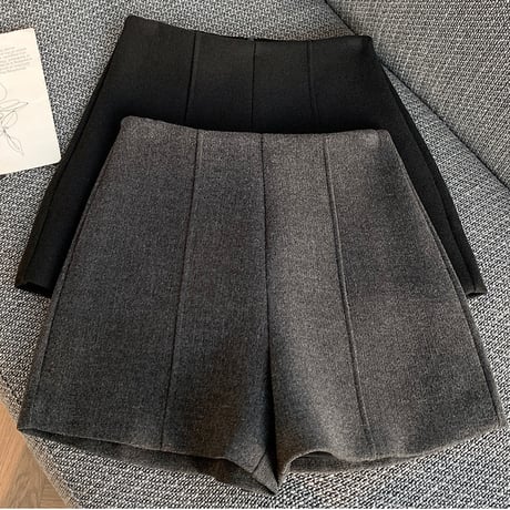 Wool Short Pants｜ハイウエストウールショートパンツ（2color）　HC1024