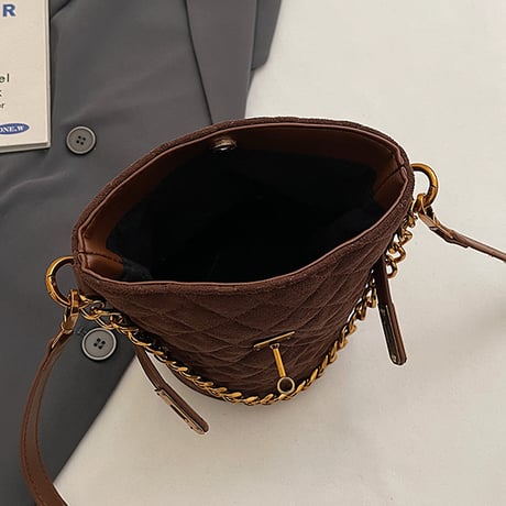 Quilted Chain Bucket Bag｜キルティングチェーンバケットバッグ  （4color）　 H H1024