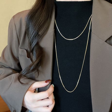Layered Snake Chain Necklace｜レイヤードスネークチェーンネックレス　HI1010