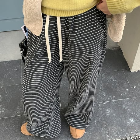 Soft Stripe Fleece Pants｜ソフトストライプフリースパンツ（2color）　HC1008
