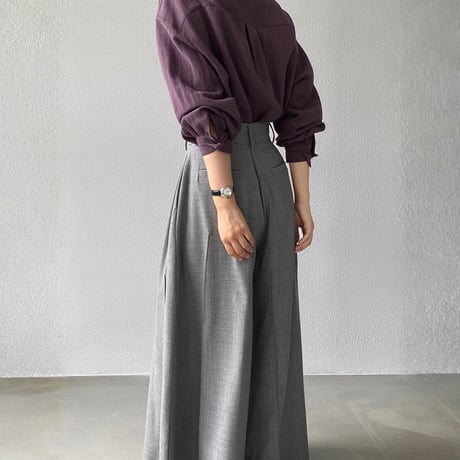 wide pleats long pants｜プリーツワイドロングパンツ（2color）　HC1037