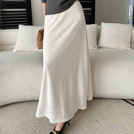 Jacquard Knit Skirt｜ジャガードニットロングスカート（3color）　HD1010