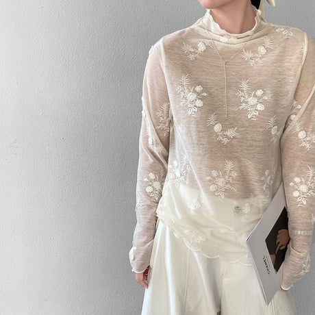 Soft Flower Lace Top｜ソフトフラワーレーストップス　 HB1082