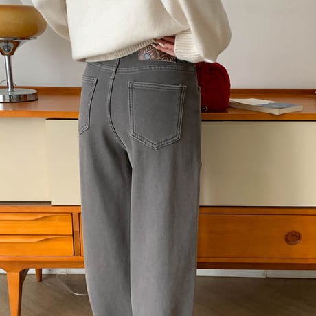 Warm Fleece Wide Denim Pants｜裏起毛ワイドデニムパンツ（4color）　HC1007