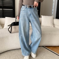 Fleece Lined Wide Denim｜フリース裏地ワイドデニム （2color）　HC1017