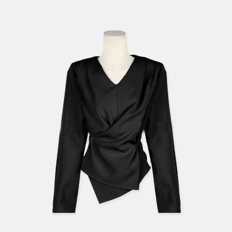 Twist Wrap Blouse｜ツイストラップデザインブラウス（2color）　HB1084