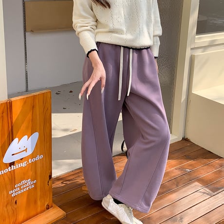 Warm Relax Wide Pants｜裏起毛リラックスワイドパンツ（9color）　HC1016