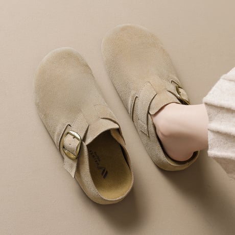 Soft Suede Buckle Shoes｜スエード調バックルフラットシューズ（3color）　 HG1011