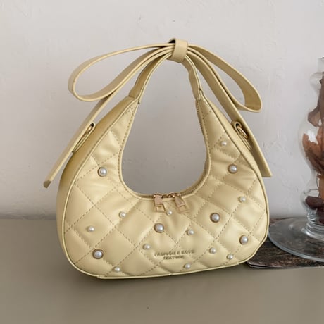 Pearl Ribbon Mini Bag｜パールリボンミニバッグ（4color）　HH1035