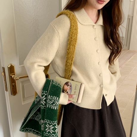 Gentle Collar Knit Cardigan｜ジェントルカラーニットカーディガン（6color）　 HA1020