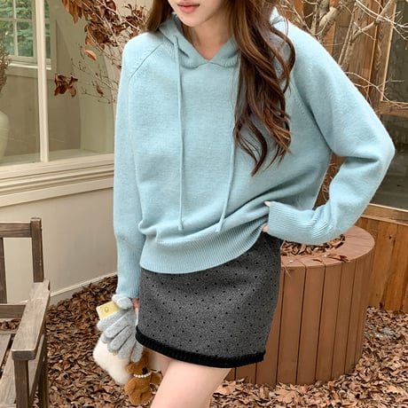 Soft Cozy Hood Knit｜ソフトコージーフードニット（6color）　HB1017