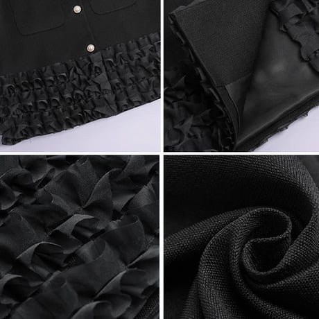 Frill Hem Sleeveless Top｜パールボタン付きフリルヘムノースリーブトップス（2color）　HB1077