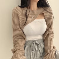 Twist Rib Knit Bolero｜ツイストリブニットボレロ（4color）　HB1083