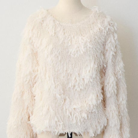 Feather Knit Top｜フェザーヤーンシャギーニットトップス（3color）　HB1067