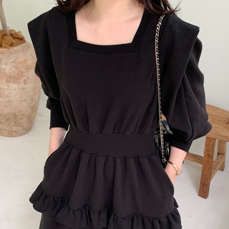 Soft Tiered Long Dress｜フリルティアードロングワンピース（3color）　HE1002