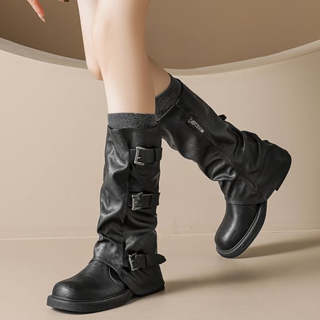 Triple Belt Mid Boots｜トリプルベルト ミドルブーツ（2color）　 HG1015