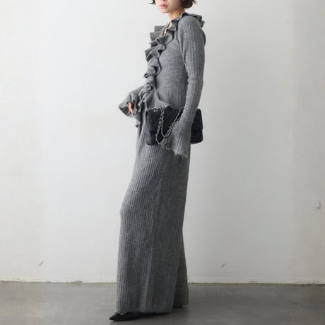 Frill Knit Set｜フロントフリルニットセットアップ（4color）　HF1012