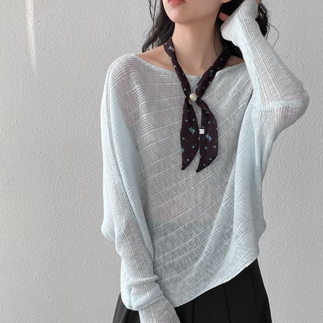 sheer loose rib knit｜シアールーズリブニット（7color）　HB1088