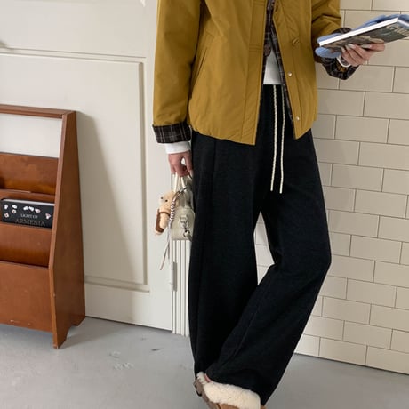 Fleece Wide Drawstring Pants｜フリースワイドドローストリングパンツ（2color）　HC1011