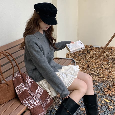 Gentle Collar Knit Cardigan｜ジェントルカラーニットカーディガン（6color）　 HA1020