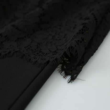 Lace Overlay Flare Pants｜レースレイヤードハイウエストフレアパンツ　HC1032