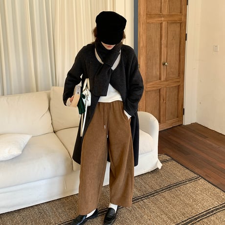 Warm Corduroy Wide Pants｜裏起毛コーデュロイワイドパンツ（5color）　HC1002