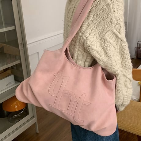 Soft Suede Logo Tote Bag｜ソフトスエードロゴトートバッグ（4color）　 HH1008