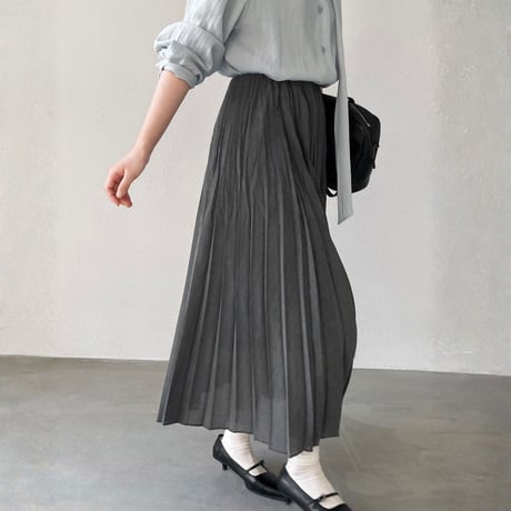 mist gray pleated skirt｜ミストグレープリーツスカート　HD1026