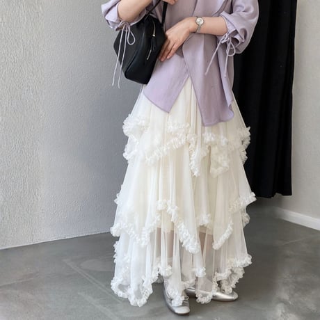 airy tulle frill skirt｜エアリーチュールフリルスカート　HD1023