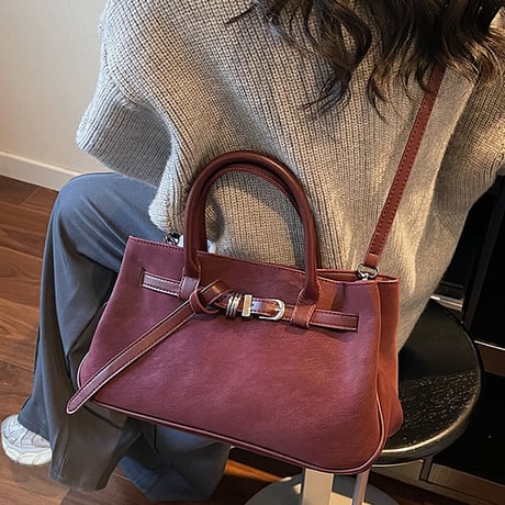 Retro Buckle Hand Bag｜レトロバックルハンドバッグ  （4color）　 HH1025