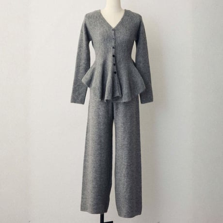 Knit Peplum Set｜フリルペプラムニットセットアップ（3color）　HF1010
