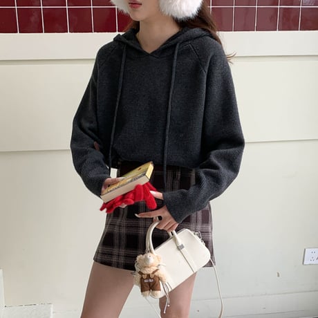 Soft Cozy Hood Knit｜ソフトコージーフードニット（6color）　HB1017