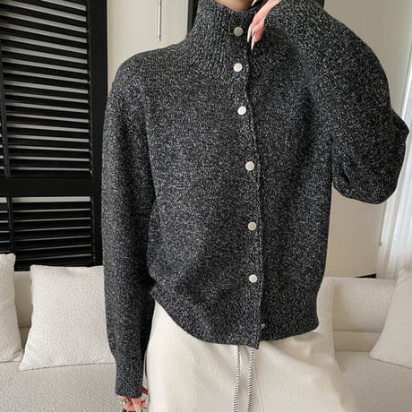 Turtleneck Knit Cardigan｜タートルネックニットカーディガン（4color）　HA1051
