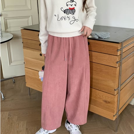 Warm Corduroy Wide Pants｜裏起毛コーデュロイワイドパンツ（5color）　HC1002