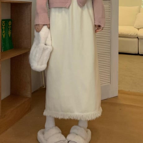 Tassel Knit Straight Skirt｜タッセルデザインニットストレートスカート（4color）　HD1016