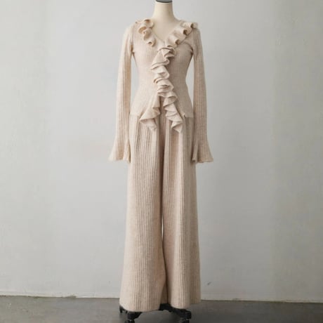 Frill Knit Set｜フロントフリルニットセットアップ（4color）　HF1012
