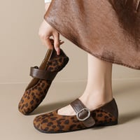 Leopard Mary Jane Shoes｜ヒョウ柄メリージェーンシューズ（2color）　 HG1016