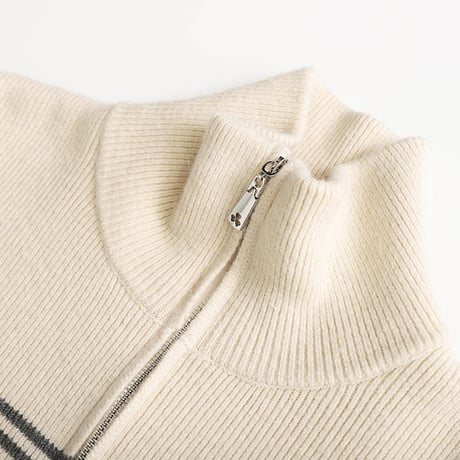 Retro Stripe Half Zip Knit｜ レトロストライプハーフジップニット （3color）　 HB1039