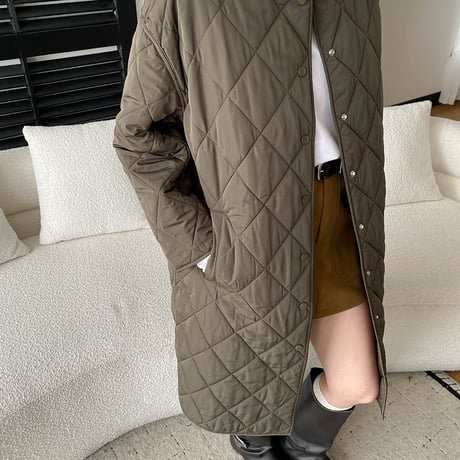 Quilting Long Coat｜キルティングロングコート（2color）　 HA1034