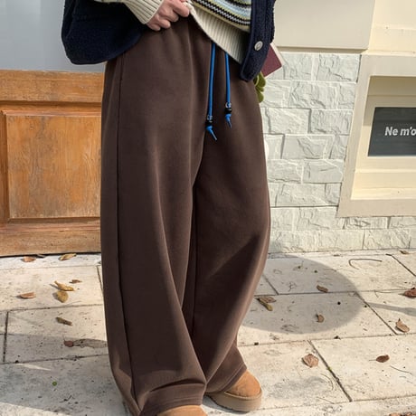 Color Block Fleece Wide Pants｜カラーブロックフリースワイドパンツ（5color）　HC1015