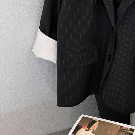 pinstripe tailored jacket｜ピンストライプテーラードジャケット　HA1069