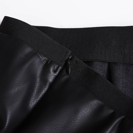 PU Leather A-Line Midi Skirt｜PUレザーAラインミディスカート　HD1014
