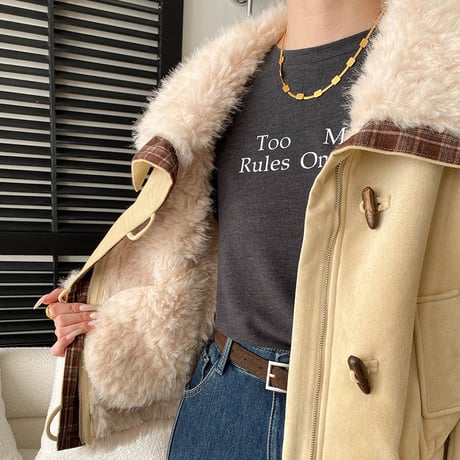 Faux Mouton Short Jacket｜フェイクムートンショートジャケット （2color）　 HA1038