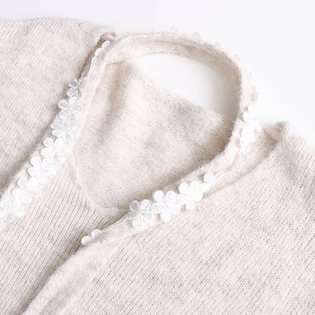 Lace Trim Knit Set｜レーストリムニットセット（3color）　HF1000