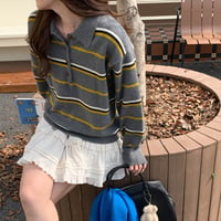 Retro Block Stripe Polo Knit｜レトロブロックストライプポロニット（3color）　HB1023