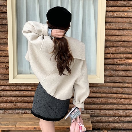 Double Face Short Coat｜ダブルフェイスショートコート（2color）　 HA1024