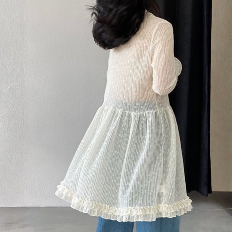 Sheer Lace Dress｜シアーレースワンピース　HE1009