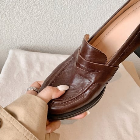 Block Heel Loafer｜ブロックヒールローファー（2color）　 HG1000