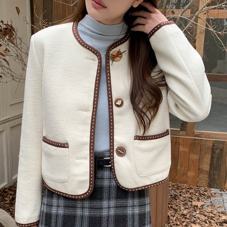 Vintage Trim Tweed Jacket｜ヴィンテージトリムツイードジャケット（2color）　 HA1028